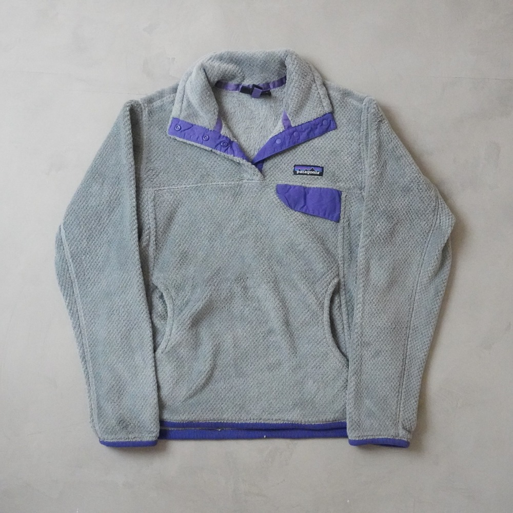 Patagonia Re-Tool Snap-T Fleece Pullover Small Womens Grey Polartec Jacket